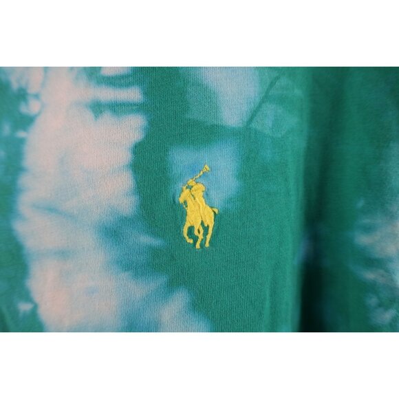 Vintage Y2K Ralph Lauren Mens Medium Acid Wash Short Sleeve T-Shirt Green Cotton - Picture 4 of 11